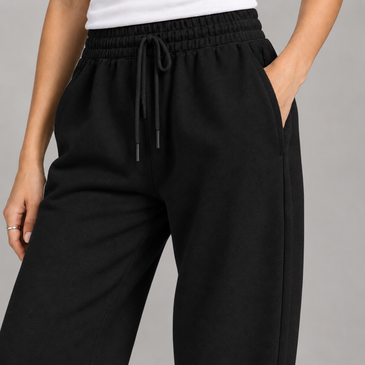 Female Black Premium Sweatpants