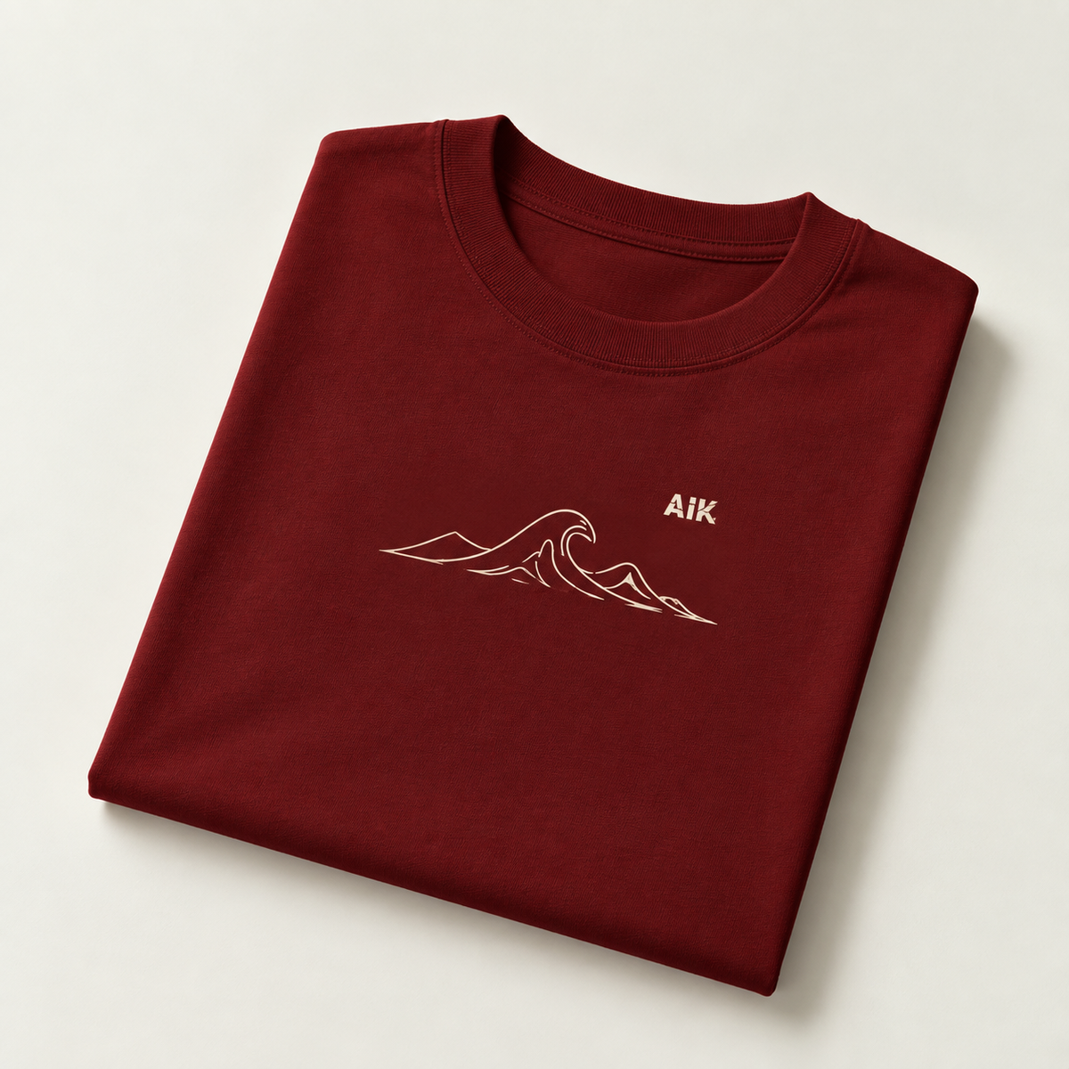 Nature Ocean Waves Red T-Shirt