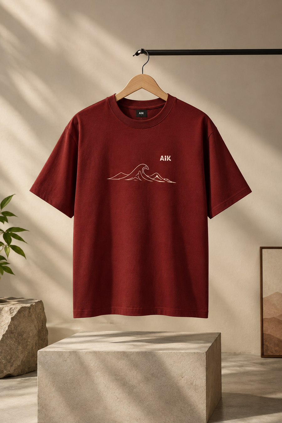Nature Ocean Waves Red T-Shirt