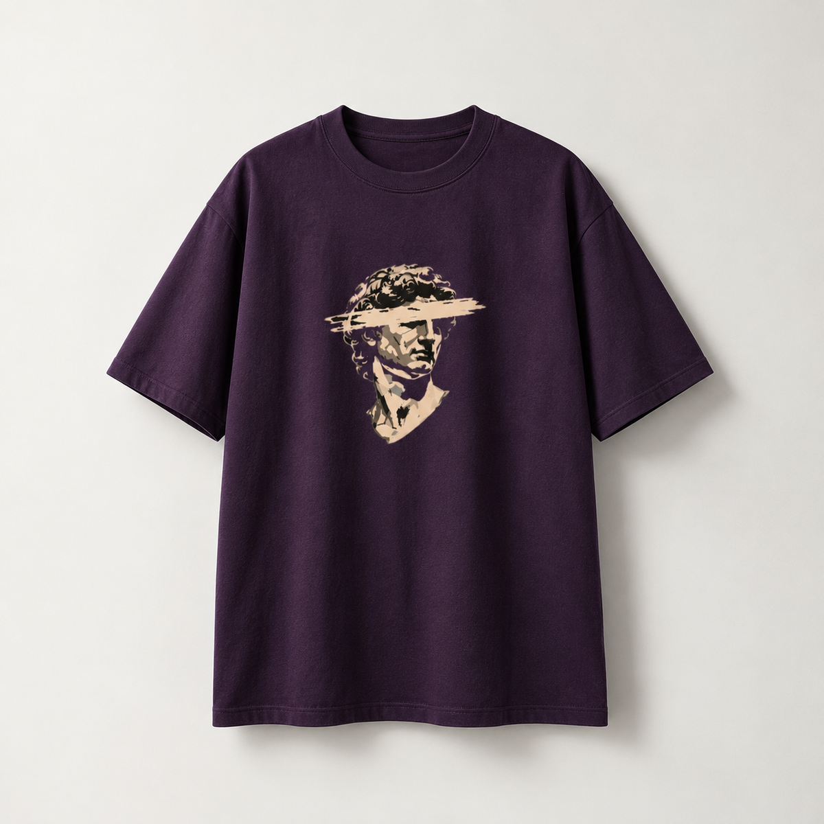 Man Artwork Purple T-Shirt