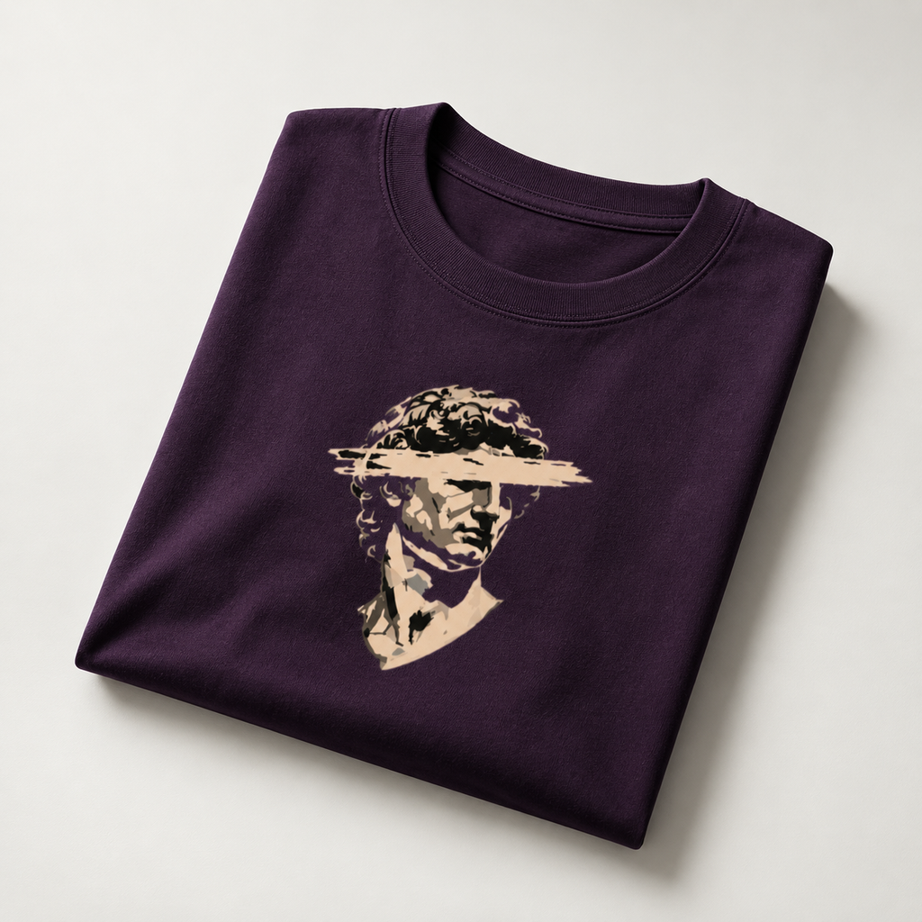 Man Artwork Purple T-Shirt