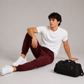 Male Maroon Premium Fit Joggers