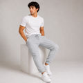 Male Grey Melange Fit Joggers