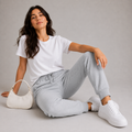 Female Grey Melange Fit Joggers