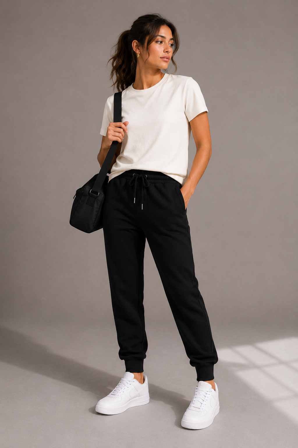 Female Premium Black Fit Joggers