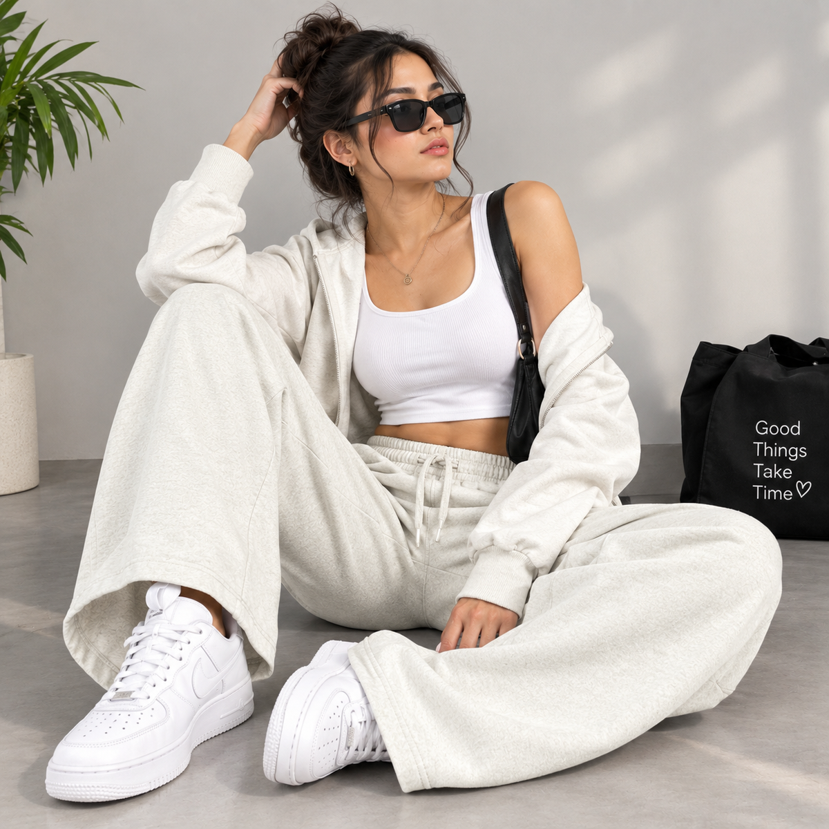 Female Off White Premium Sweatpants