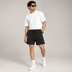 Men's Premium Black Terry Shorts
