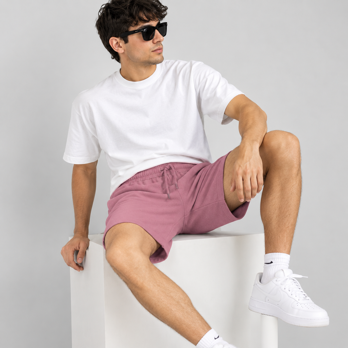 Men's Premium Flamingo Terry Shorts