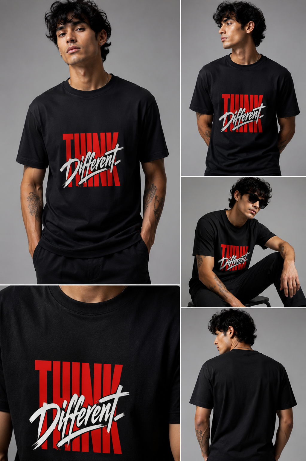 Think Different Premium Black Unisex T-Shirt