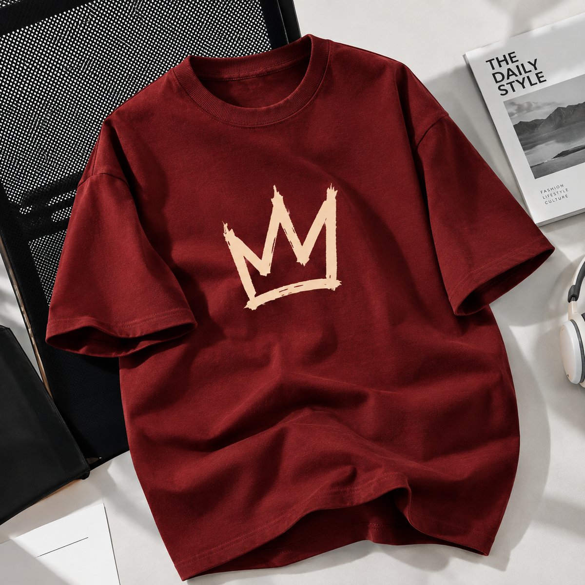 Crown Unisex Red T-Shirt