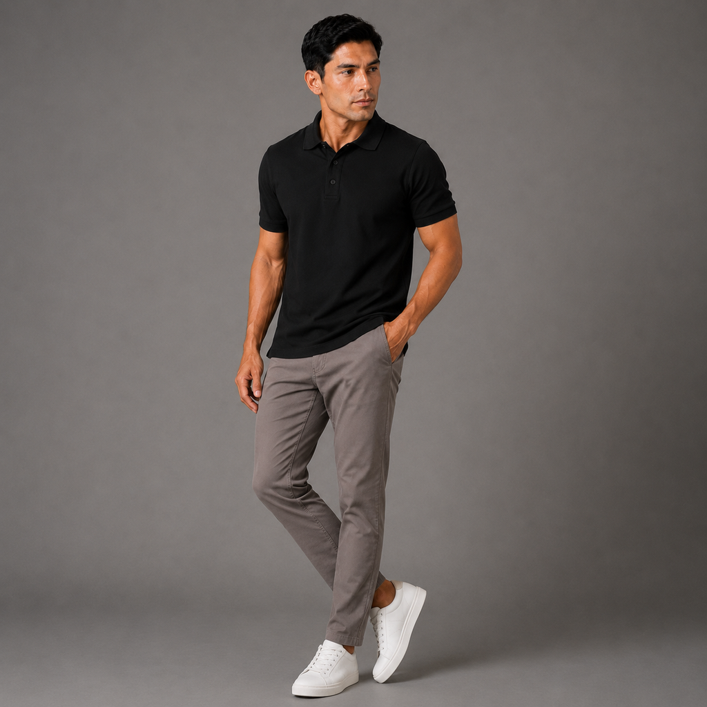 Jet Black Ultra Premium Men's Polo