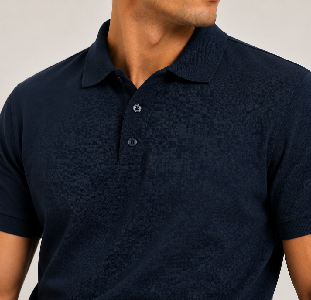 Premium Navy Blue Polo Shirt for Men