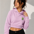 Minimal Baby Pink Luxe Cropped Hoodie