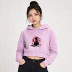 Core Collection Baby Pink Cropped Hoodie