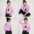 Core Collection Baby Pink Cropped Hoodie