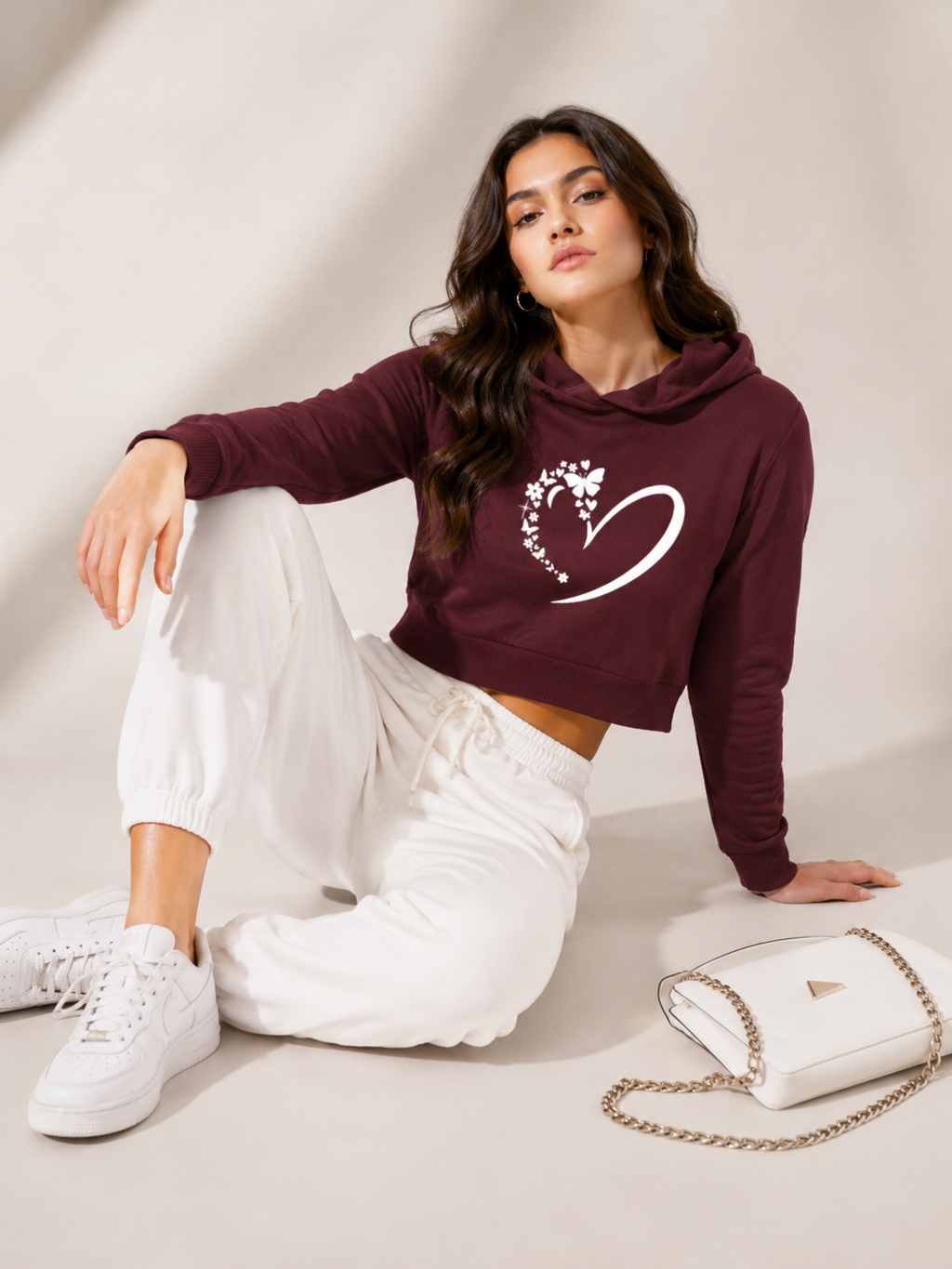 Female Essential Cropped Hoodie