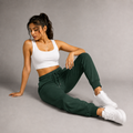 Female Bottle Green Fit Joggers