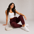 Female Maroon Premium Fit Joggers