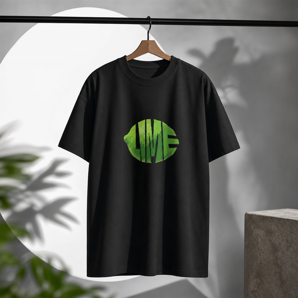 Lime Navy Blue T-Shirt