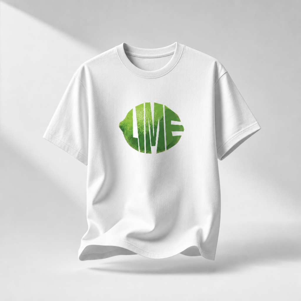 Lime Premium White T-Shirt