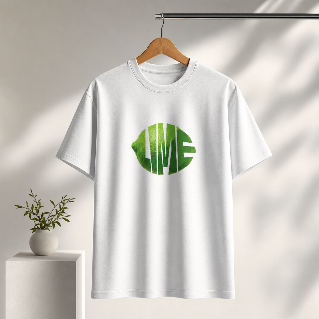 Lime Premium White T-Shirt