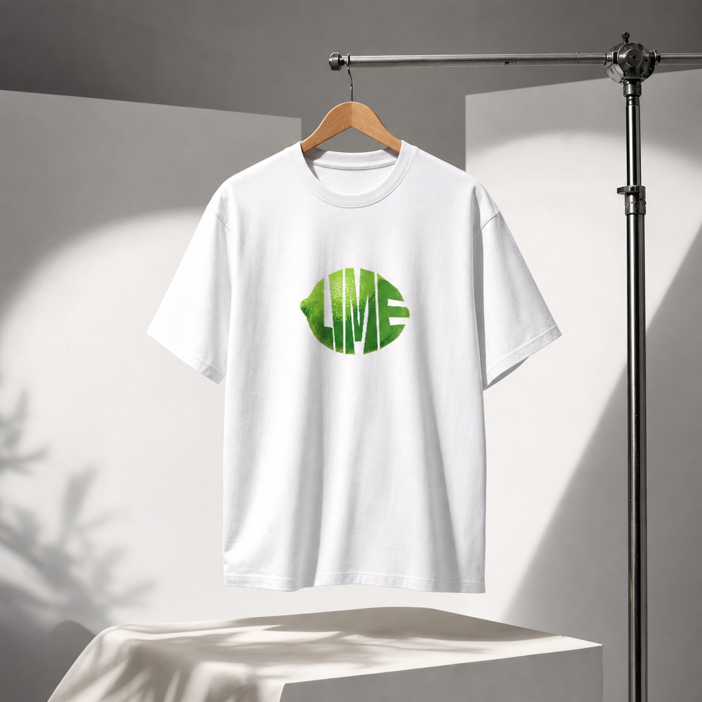Lime Premium White T-Shirt
